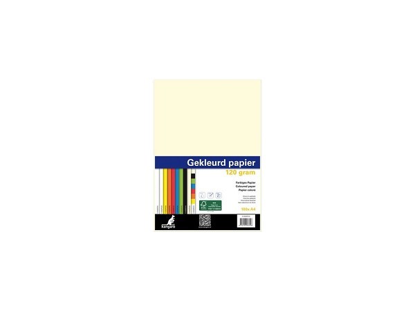 Gekleurd papier basic a4 100vel roomwit 120gr