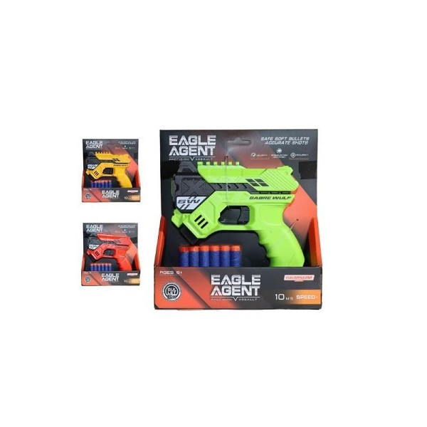 Geweer Soft Dart Gun Eagle Agent + 6 soft kogels