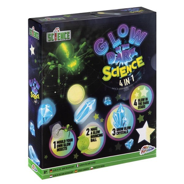 Grafix 4-in-1 Glow in the dark science set