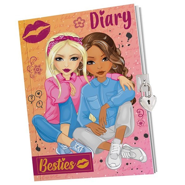 Grafix Besties dagboek A5 60 vel met slot