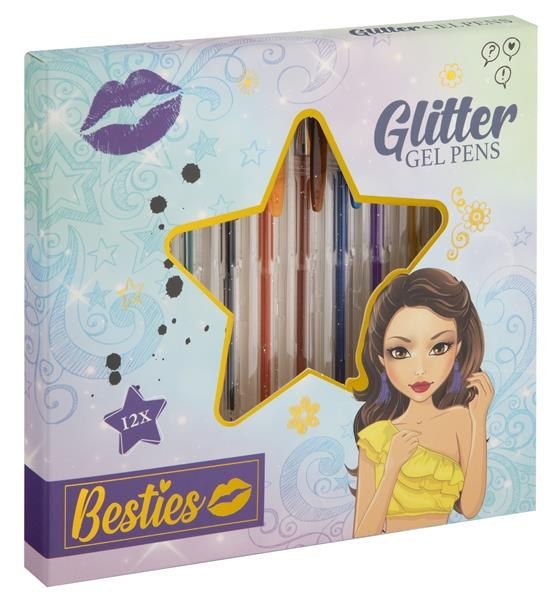 Grafix Besties Glitter gel pennenset 12-delig