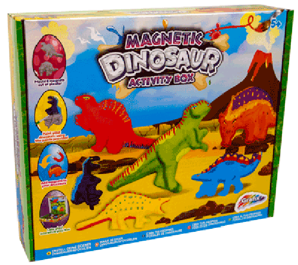 Grafix Magnetische Dino Activity Box 30x25cm 9-12 jaar