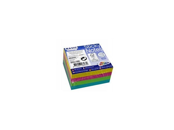 Grafix Sticky notes neon 7,5x7,5cm blok a 400 vel