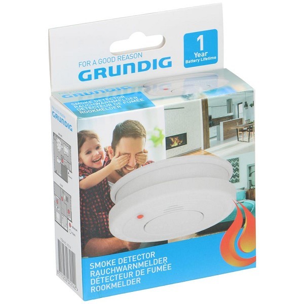 Grundig rookmelder optisch 10cm 1 jaar