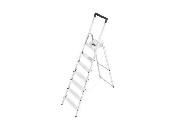 Hailo L40 huishoud trap 7-treeds aluminium (6 treden+bordes)