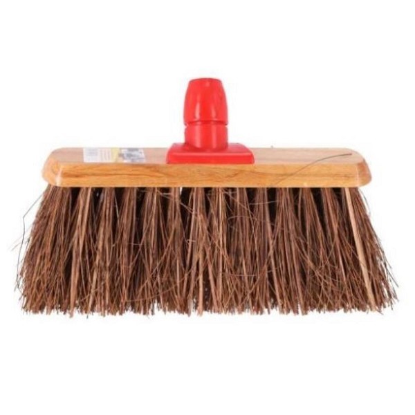 Handy Piassava bezem hout met steelhouder 30cm breed