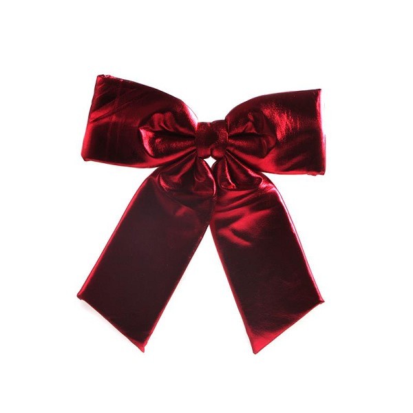 Hangdeco kerststrik 28x28cm rood