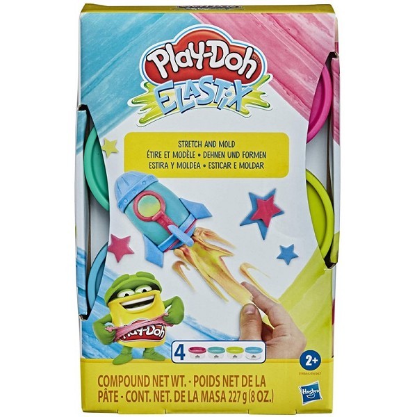 Hasbro Play-Doh Elastix klei set 4 potjes