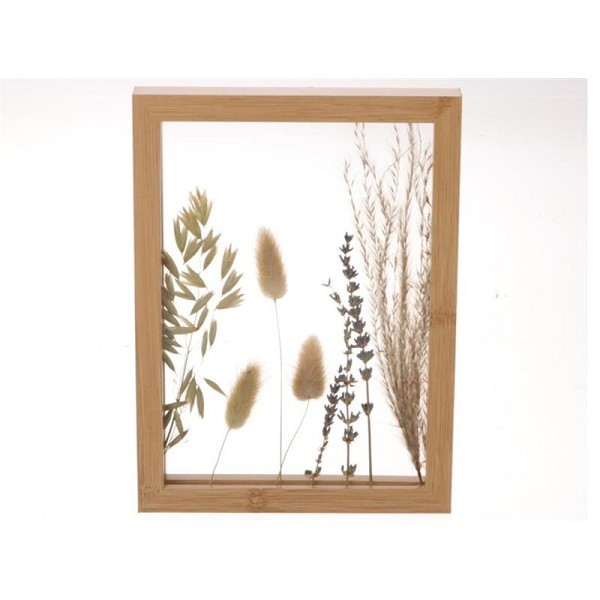 HBX natural living Droogbloemen in lijst 17,5x24x2,5cm naturel