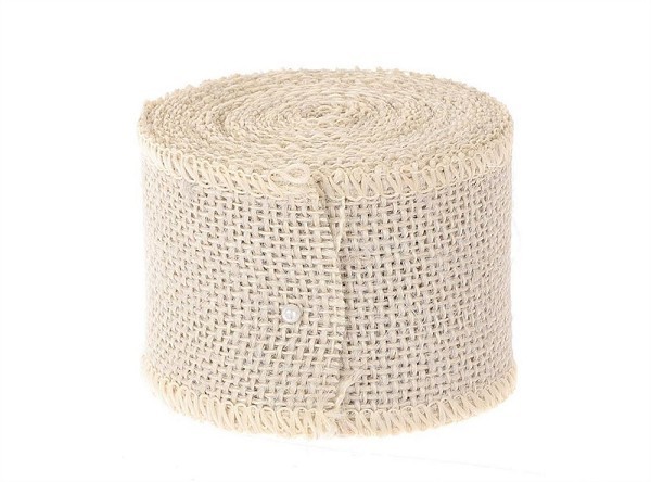 HBX natural living Jute lint 5m x 5cm grijs