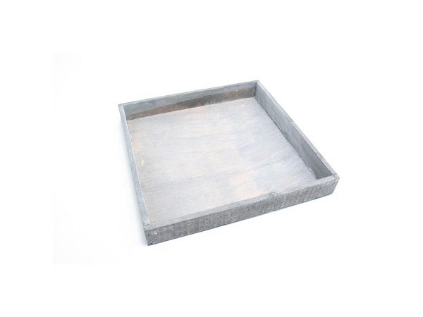 HBX natural living Tray Firmiana 20x20x4cm grijs