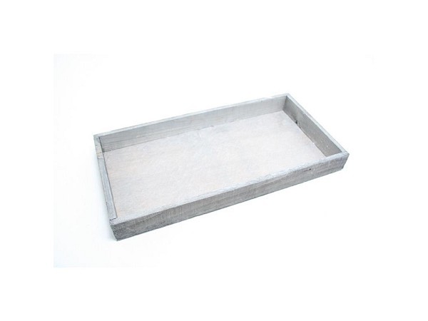 HBX natural living Tray Firmiana 32x20cm grijs