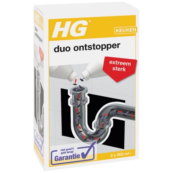 HG duo ontstopper | afvoerontstopper voor hardnekkige verstoppingen