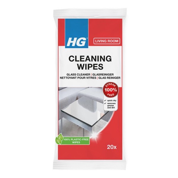 HG Glasreiniger Dé glasdoekjes om snel glas en spiegels schoon te maken doekjes pak a 20 stuks