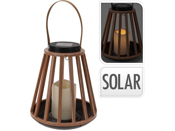 Home & Styling Solar lantaarn warmwit LED Hoogte 23 cm