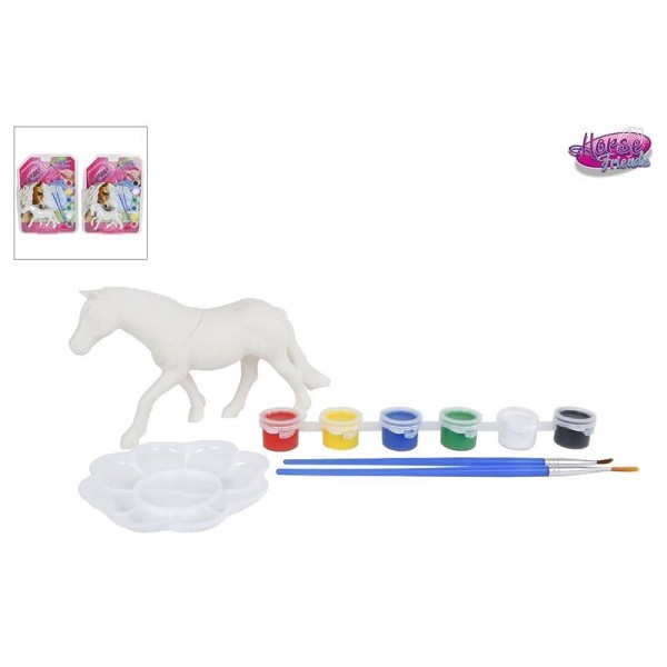 Horse Friends schilder je eigen paard 14cm met accessoires