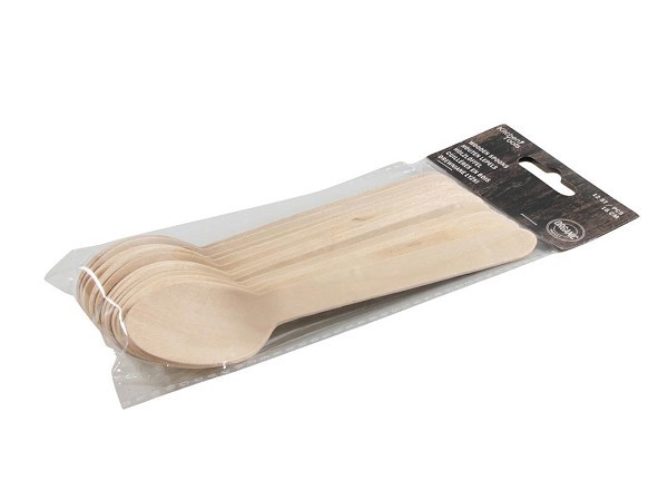 Houten lepel pakje a 12 stuks Bamboe 11cm