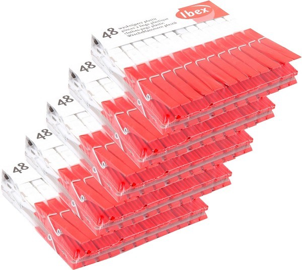 Ibex wasknijpers plastic 48st.5sets