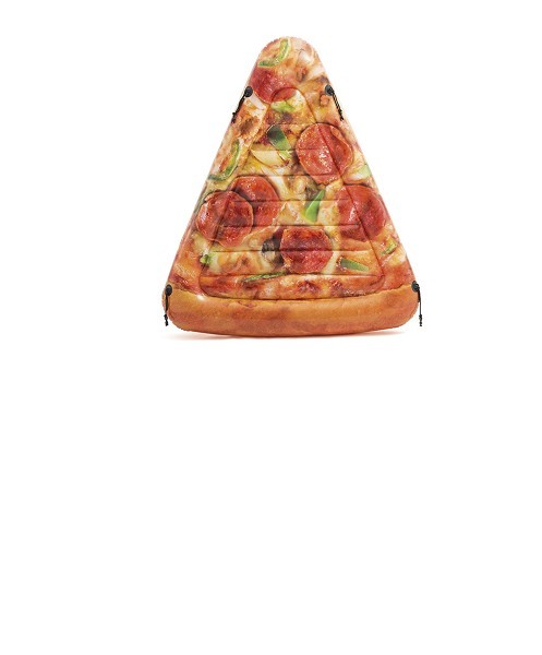 Intex pizzapunt drijfmat luchtbed opblaasbaar 175x145cm