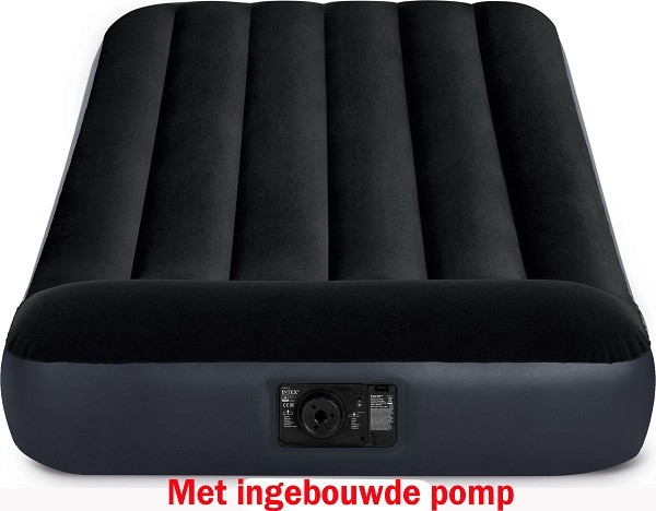 Intex twin pillow rest classic luchtbed met ingebouwde pomp (220-240V) 99x191x25cm