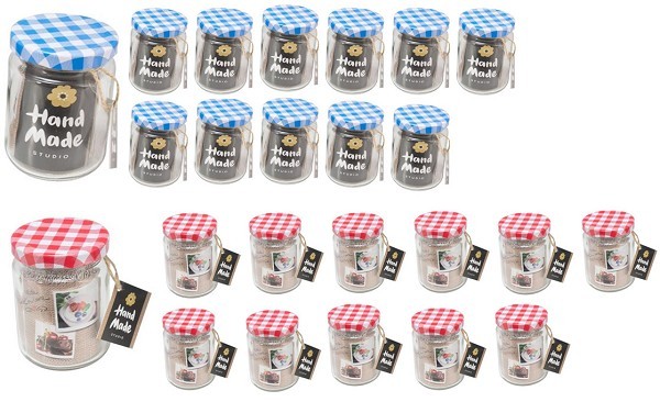 Jampot weckpot 300ml Ø8,5x11,7cm doos a 12 stuks assorti