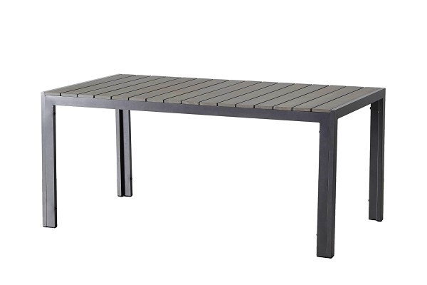 Jersey Tuintafel aluminium / polywood 160x90cm grijs