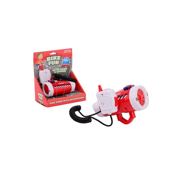 John Toy Bike Fun brandweersirene met microfoon