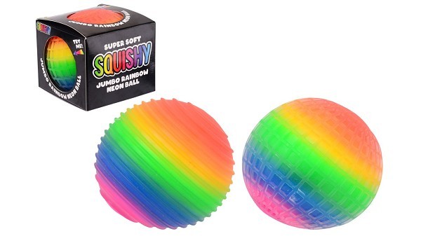 John Toy Jumbo Squishy rainbow bal Ø10cm