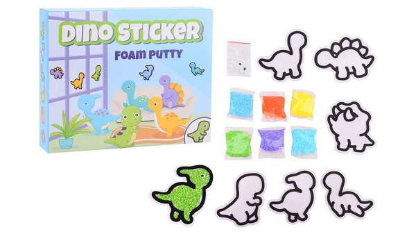 John Toy Maak je eigen dino foam sticker set a 6 stuks