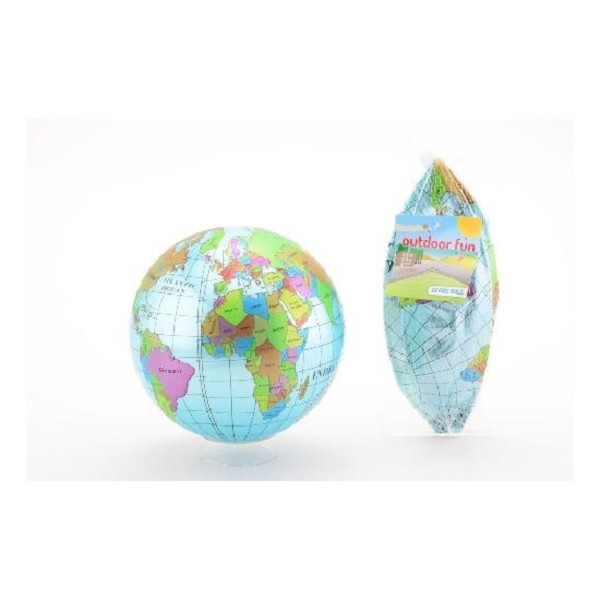 John Toy Outdoor Fun speelbal globe 85gram Ø35cm