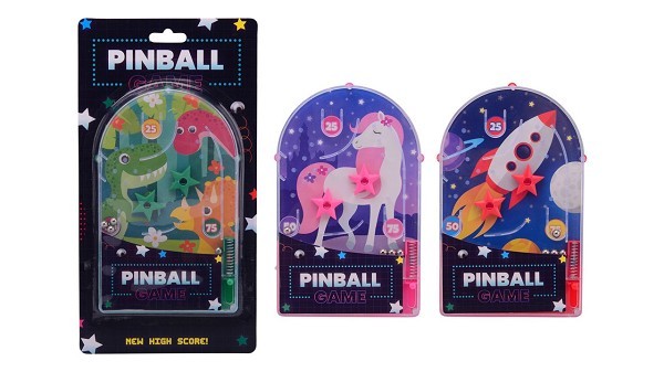 John Toy Pinball flipperspel op kaart 15x28cm