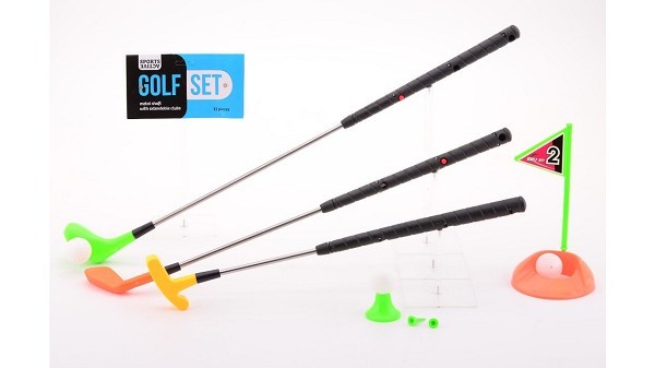 John Toy Sports Active Golfset met 3 verlengbare clubs- 18,5x 7,5x 75cm