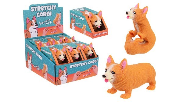 John Toy Stretchy Corgi hond in doosje