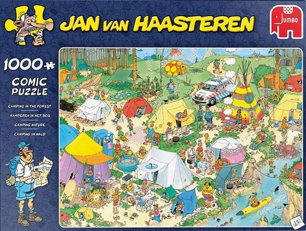 Jumbo puzzel Jan van Haasteren: Kamperen In Het Bos 1000 Stukjes