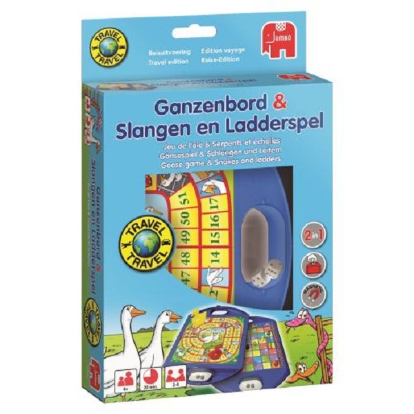 Jumbo reisspellen Ganzenbord & Slangen en Ladders Travel