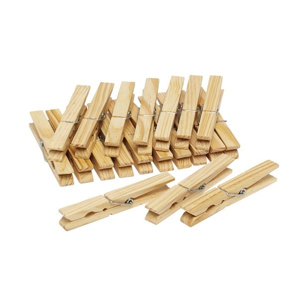 Jumbo wasknijpers XXL hout 9,5cm pak a 20 stuks