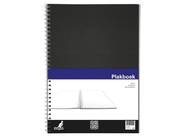 Kangaro Plakboek A3 120gr 40 vel zwart