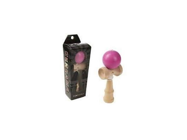 Kendama behendigheidsspel hout 15x5x4cm roze