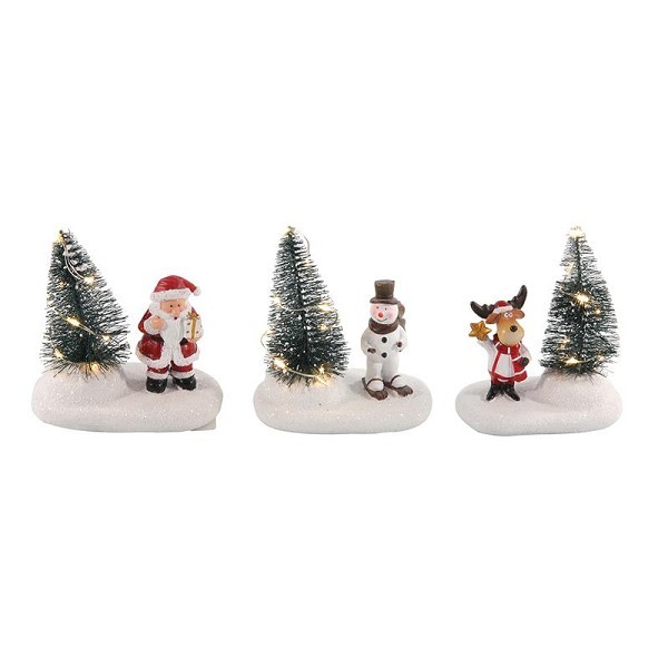 Kerstboom kerstscene LED 10,5cm 2xLR44