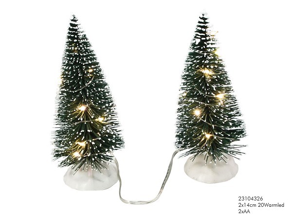 Kerstboom LED 20L warm wit of multikleur 14cm