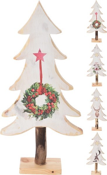 Kerstboom met Kerst Print 40cm verkrijgbaar in 4 verschillende uitvoeringen