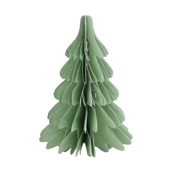 Kerstboom papier 12x12x18cm licht groen