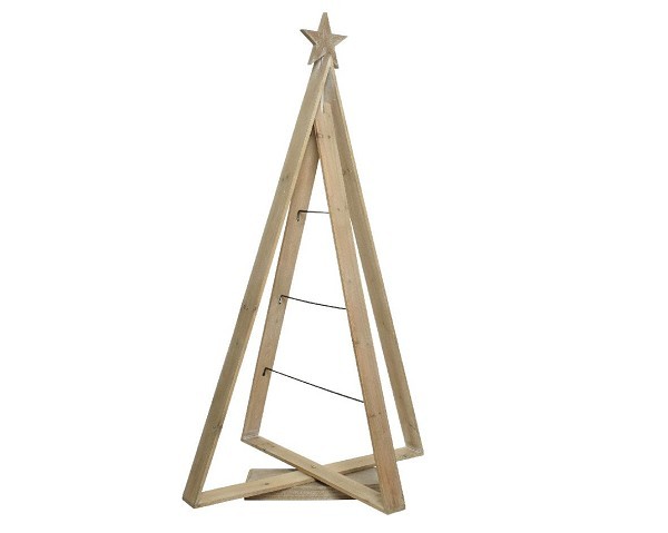 kerstboom vurenhout met metalen lijnen 114x22x64cm