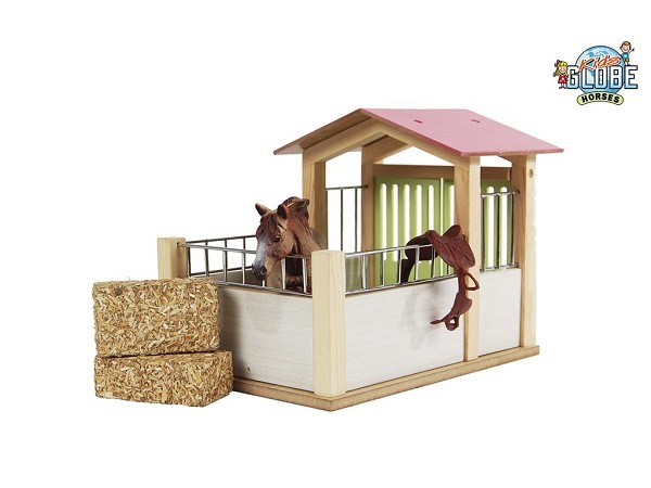 Kids Globe paardenbox 14x21,8x14cm roze (excl. accessoires)