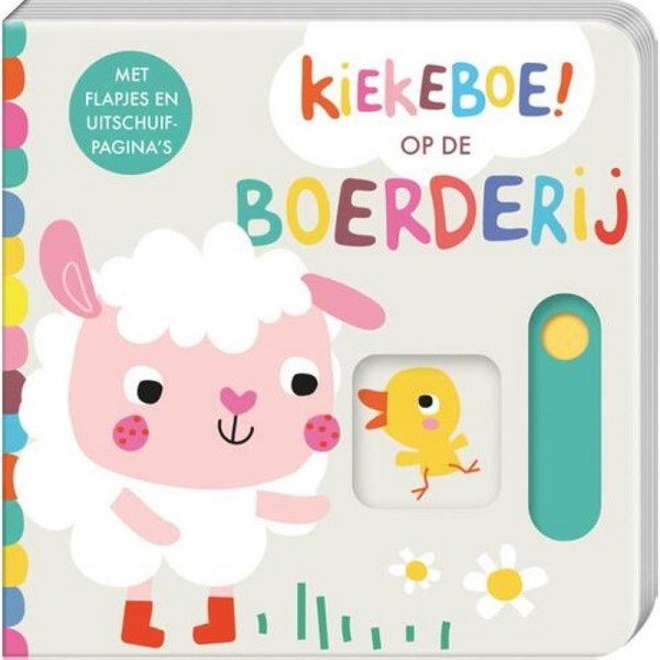 Kiekeboe! Op de boerderij voorleesboek Kartonboekje 12 pagina's