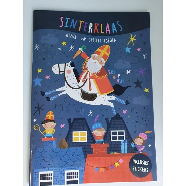 Kleur-sticker- en activiteitenboek Sinterklaas A4 44 pagina's