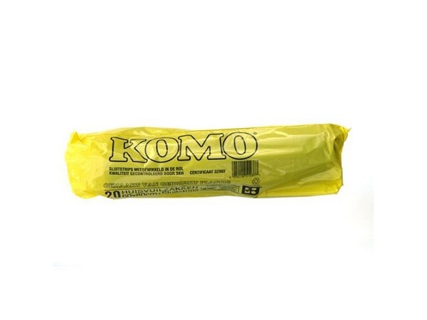 Komo afvalzakken 60L 20 stuks op rol 60x80cm