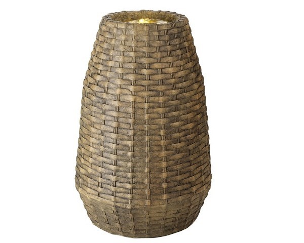 LED fontein wicker 35x50cm buiten natuurkleur