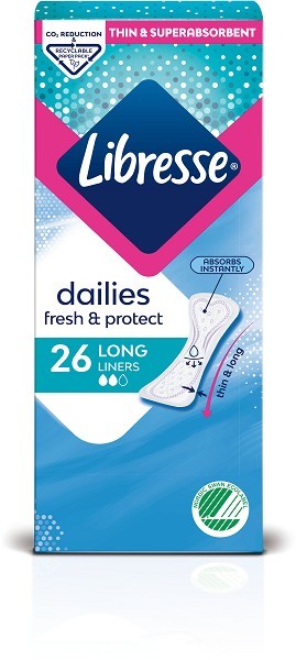 Libresse Daily Fresh inlegkruisjes Long 26 st