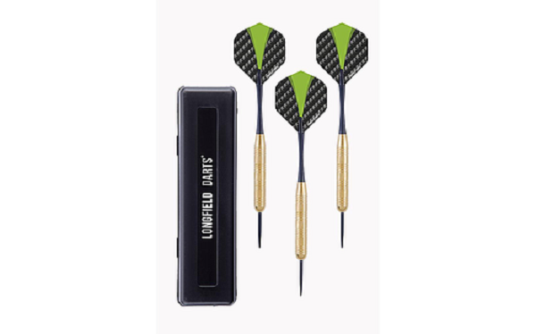 Longfield darts brass steeltip 22 gram in kunststof etui